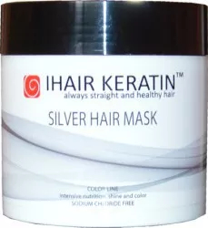 Masca coloranta par gri argintiu Ihair Keratin 500ml 