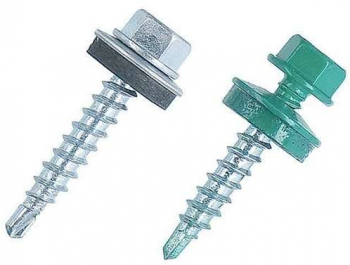 Set 250 Buc Surub Autoforant Starkfix cu Cap Hexagonal si Saiba EPDM RAL8017 4 8x20 