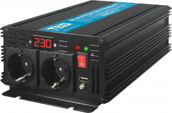 Invertor auto de la 12V la 230V 1500W unda sinusoidala pura TED000385 