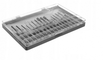 Set surubelnite de precizie 16 piese otel si plastic cutie depozitare 