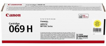 Toner Canon CRG069HY Galben capacitate 5500 pagini pentru i-SENSYS LBP673Cdw MF754Cdw MF752Cdw. 