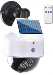 Lampa solara cu senzor de miscare si telecomanda tip camera video falsa Set - 1 buc 