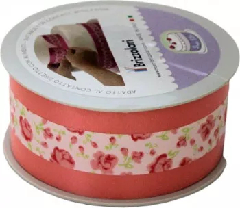 Banda Decorativa Cake Dress 45mm Roses Pink 20 m 