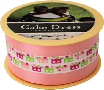 Banda Decorativa Cake Dress 45mm Trenulet Roz 20 m 