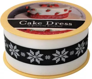 Banda decorativa Cake Dress pentru torturi si prajituri 4.5cm x 20m Traditional Argintiu 