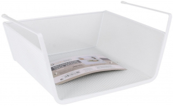 Cos plasa metal organizare cu agatare pe rafturi 24x25x14 cm Confortime 