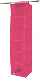 Etajera de agatat in sifonier cu 6 compartimente lungime 128 cm x latime 30 cm x adancime 30 cm-rose 