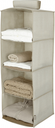 Organizator vertical textil pentru dulapuri 4 rafturi Harris 30x30x84 cm 
