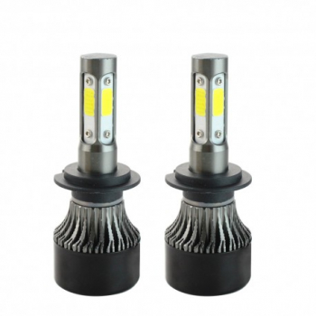 Set 2 LED-uri Auto Techstar® S4 H7 40w 4000 Lumeni 6500K AUTO 12-24 Volti COB Canbus Radiator Alumin 