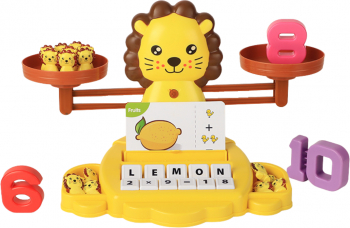 Set Joc tip balanta educativ si interactiv - Leul montessori prescolari si copii 4-8 ani 