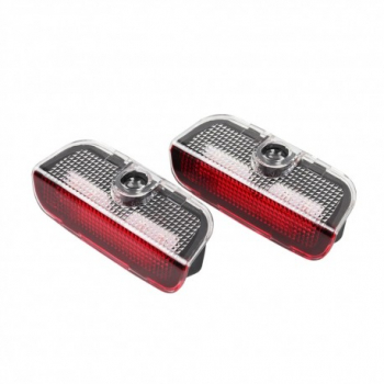 Set 2 Bucati Emblema Logo LED Portiera dedicata Marca Auto VW 