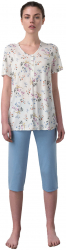 Pijama dama Vamp 16916 XL Modal Albastru ciel 