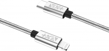 Cablu de date Next One USB-C - Lightning Metalic Silver (1 2m)