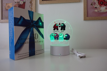 Lampa De Veghe LED Among US 7 Culori Lumina Ambientala Alimentare USB sau 3 baterii AA 