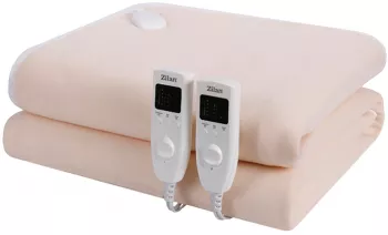 Patura ZLN-4120 Crem cu incalzire electrica Soft Polar Fleece Pentru doua persoane 160X140 cm 2x60 W Temporizator 1-10 ore ZILAN 