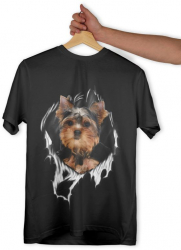 Tricou personalizat dama YORKSHIRE TERIER Negru Marime S 