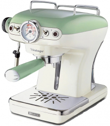Espressor manual Ariete 1389 Vintage Verde Sistem cappuccino 15 Bar 