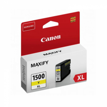 Cartus cerneala Canon PGI1500XLY yellow Dual Resistant High Density capacitate 12ml / 1020 pagini pentru Canon Maxify MB2350 MB2050. 