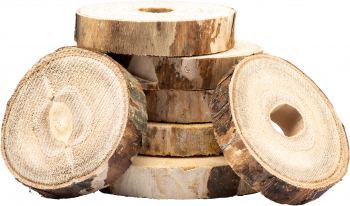 Pachet rondele 50 buc din lemn de paulownia folosite la decoratiuni interioare sau exterioare cu diametru variabil 10-15 cm maro 