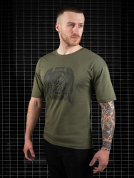 Tricou de bumbac pentru barbati BEZET Celtic Shield kaki