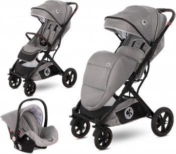 Carucior Set Storm pana la 22 kg cos auto inclus cadru aluminiu Opaline Grey 