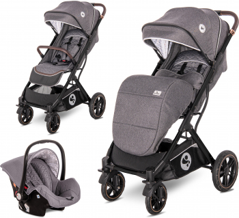 Carucior Set Storm pana la 22 kg cos auto inclus cadru aluminiu Steel Grey 
