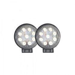 Set 2 x Proiectoare auto rotunde 54W/set 9LED 12/30V