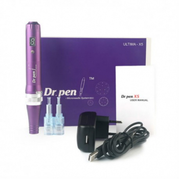 DermaPen Techstar and reg Dr Pen Premium X5 2 Capete de Rezerva Ace Otel Inoxidabil Corp Aliaj Ergonomic Regene