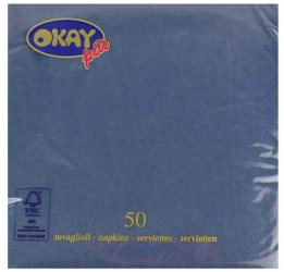 Servetele Okay Blue Notte Culoare Albastru Inchis Dimensiune 33x33 cm 2 Straturi 50 Foi/Pachet - HRH02090192 