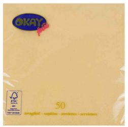 Servetele Okay Champagne Culoare Crem Dimensiune 33x33 cm 2 Straturi 50 Foi/Pachet - HRH02113211 