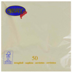 Servetele Okay Panna Culoare Crem Dimensiune 33x33 cm 2 Straturi 50 Foi/Pachet - HRH02113222 