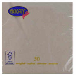 Servetele Okay Tortora Culoare Cappucino Dimensiune 33x33 cm 2 Straturi 50 Foi/Pachet - HRH0209819 