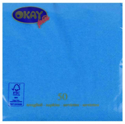 Servetele Okay Turchese Culoare Turcoaz Dimensiune 33x33 cm 2 Straturi 50 Foi/Pachet - HRH02090199 