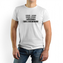 Tricou personalizat barbat DACA POTI CITI ASTA PASTE FERICIT Alb Bumbac Marime L 