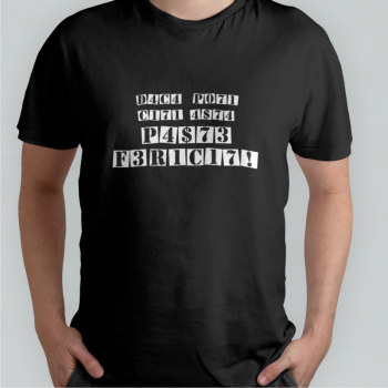 Tricou personalizat barbat DACA POTI CITI ASTA PASTE FERICIT Negru Bumbac Marime L 