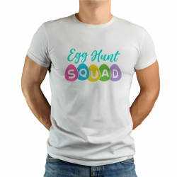 Tricou personalizat barbat EGG HUNT SQUAD Alb Marime XL 