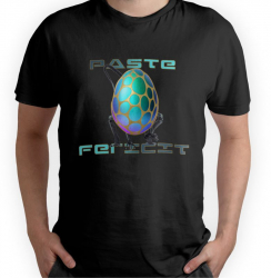 Tricou personalizat barbat PASTE FERICIT OU ALIEN Negru Marime XL 
