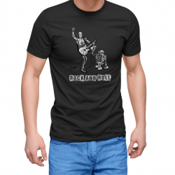 Tricou personalizat barbat STAR WARS BAND ROCK AND ROLL Negru Bumbac Marime M 