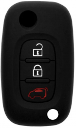 Husa cheie auto pentru Smart Fortwo / Forfour 453 Premium Silicon Negru KOF-BBL7244 