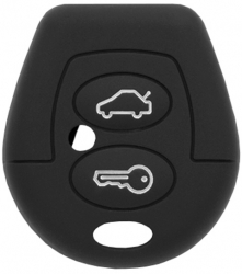 Husa cheie auto pentru VW Sharan Bora Golf Premium Silicon Negru KOF-BBL7249 