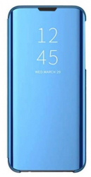 Husa Clear View pentru Samsung Galaxy S21 FE 5G flip cover Albastru ORG-BBL7325 
