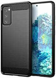 Husa de protectie BIBILEL compatibila cu Samsung S20 FE din silicon cu insertii carbon Negru ORG-BBL7321 