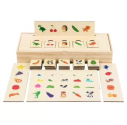 Joc Montessori de sortare recunoasterea fructelor legumelor animalelor 