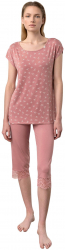 Pijama de dama Vamp 18048 XXL micromodal roz 