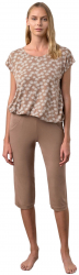 Pijama de dama Vamp 18123 S micromodal maro 