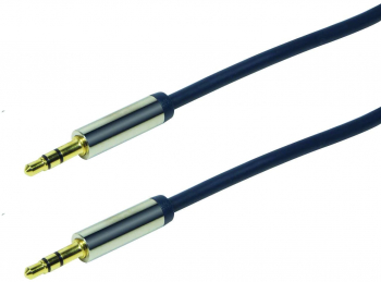 Cablu audio Logi Link 3.5 tata/tata 0.3 m albastru 