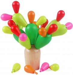 Joc Montessori creativ de indemanare - Cactusul colorat 
