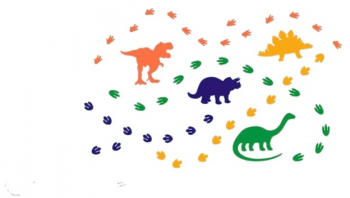Set stickere decorative Dinozauri colorati 4 coli 28x29 