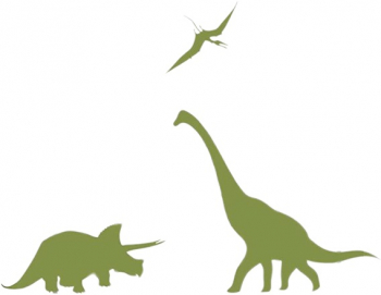 Set stickere fosforescent decorativ Dinozauri 3buc 50/30/12 cm