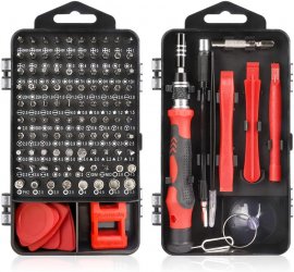 Set Trusa surubelnite si biti de precizie 110 bucati pentru reparatii electronice telefoane tablete 